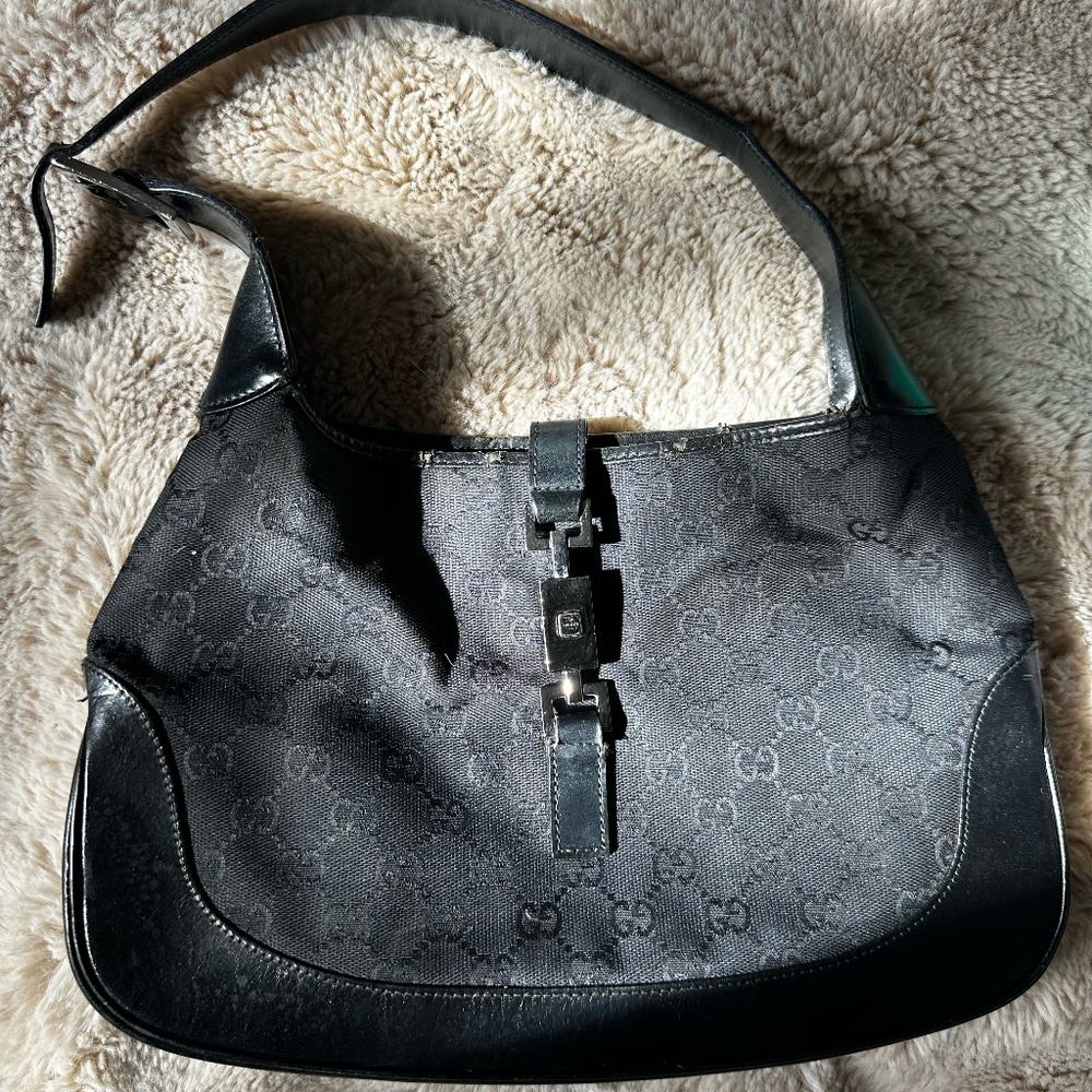 Project Bag: Gucci Tom Ford Jackie Black Monogram Shoulder Bag